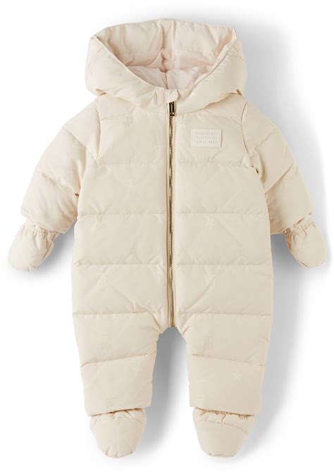 burberry white baby dress|Burberry snowsuit baby girl.